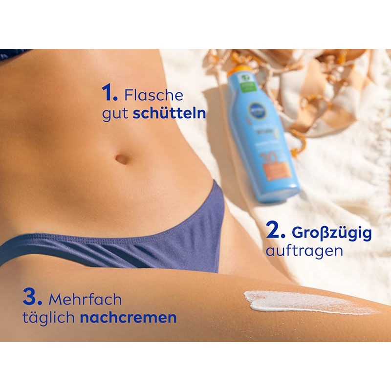 NIVEA SUN Protection & Tanning Sun Cream, SPF 30, 200