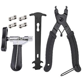 POHOVE Chain Riveter Bicycle, Chain Lock Pliers and 4 Pairs Bicycle Chain Rivet Tool, Bicycle Chain Repair Set for 6-12 Speed Bicycle Chain Tool, for Road Bike, Mountain Bike, Sports Bike