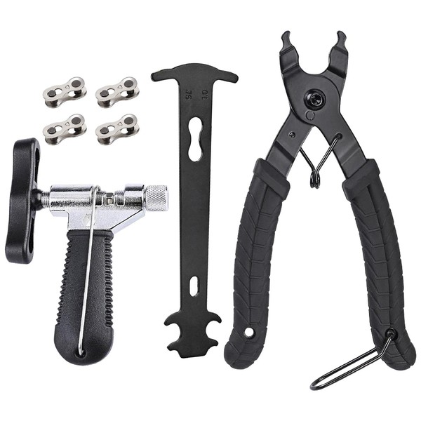 POHOVE Chain Riveter Bicycle, Chain Lock Pliers and 4 Pairs