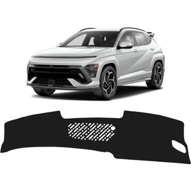 FIILINES Dash Cover Fit for 2024-2025 Hyundai Kona Accessories Sunshade Non-Slip Mesh Dash Cover for Kona Accessories Dashboard Cover Mat UV Protector No Glare
