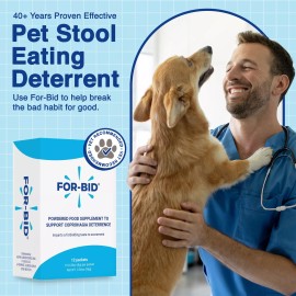 For Bid Stool Eating & Coprophagia Treatment for Dogs & Cats Veterinarian Recommended Pet Supplement - 12 Packets (8oz) 