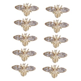 PACKOVE 3D Bee Nail Charm 10pcs Vintage Alloy Nail Decor for Manicure and DIY Projects