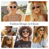 SUNGAIT Premium Metal Fashion Round Sunglasses Trendy Retro Style for