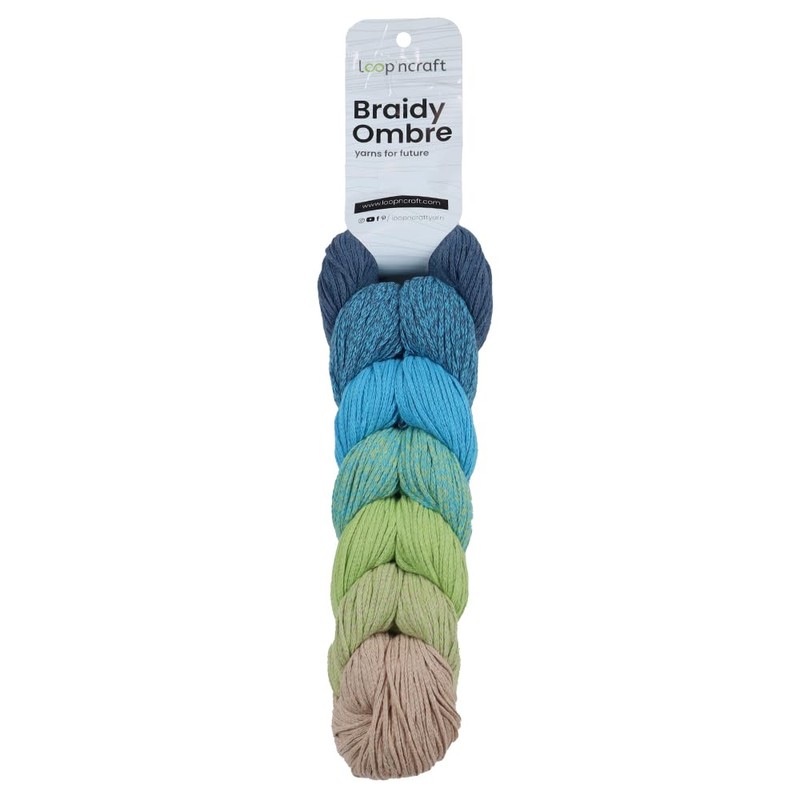 Loopncraft Macrame Ombre, Earth Colours, 250 m - 250 g,