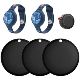 WALLFID Tag (3-Pack) and 3 Holder, Item Finder, Compatible with Apple Find My (iOS Only), Track Your Keys, Wallet, Luggage, Backpack