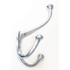 Castelion® Large Chrome Double Victorian Hook | Hat and Coat