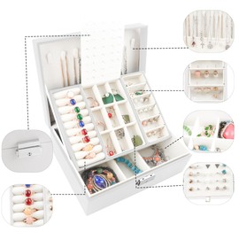 Homeanda Jewellery box women's jewellery box jewellery box with key jewellery box leather jewellery box large jewellery box jewellery boxes