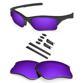 BLAZERBUCK Anti-salt Polarized Replacement Lenses & Sock Kit for Oakley Half Jacket XLJ/Half Jacket XLJ Asian Fit - Cosmic Purple