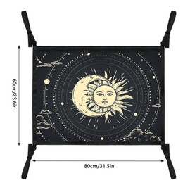 Burning Moon and Sun Upgrade Car Ceiling Cargo Net Pocket 31.5"X23.6" Adjustable Roof Double Layer Net Strengthen Loadbearing and Droop Less Storage Organizer