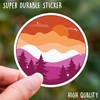 Subtle Lesbian Flag, Weather-Resistant Pride Sticker for Laptop, Water Bottles,