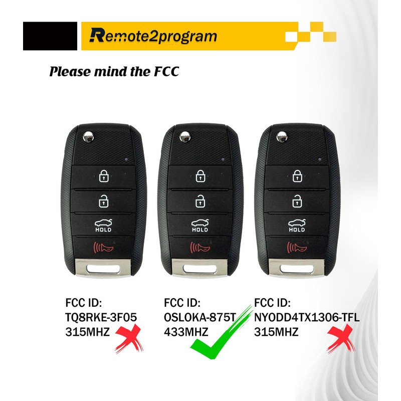 Remote2program Self Pogrammable Keyless Entry Remote Control Replacement for 2014-2019