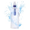 Foldable Filtered Water Bottle - Hiking Water Filter,Reusable Water Pouch
