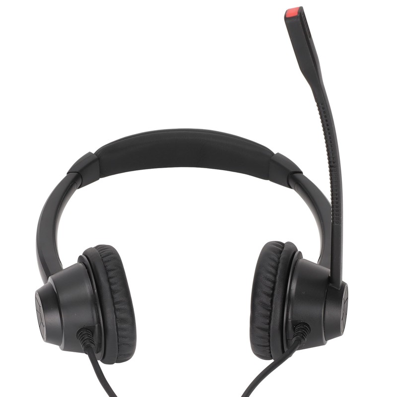 2.5mm Business Headset Binaural Corded Headset with HD Mic for