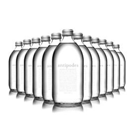 Antipodes Natural Artesian Still Water, 16.9 Fl Oz (500 mL) (Pack of 12), Premium Glass Bottled Drinking Water, Naturally Occurring Minerals, New Zealand Source