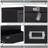 Yizosh 2 Drawer Black File Cabinet with Lock, Filing Cabinet