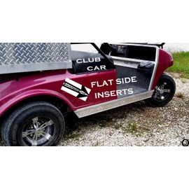 Fits Club Car DS Golf Cart Diamond Plate Rocker panel Inserts & Kick plate 3 pc kit