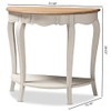 Baxton Studio Cordelia Console Table in White and Natural Brown