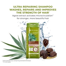 Yves Rocher Repair Balm Shampoo | Cleanse & Restructure Damaged Hair | 10.1 fl oz