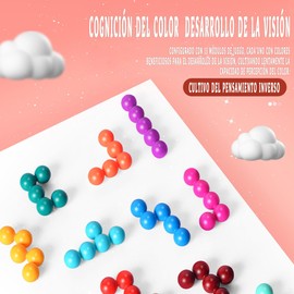 MBVBN Juguete Educativo, Juegos de Viaje y de Bolsillo, Juego de Rompecabezas, Color Educativo y Forma, Aprendizaje de Juguetes sensoriales de Color.