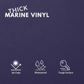 Marine Vinyl Fabric, Upholstery Faux Leather, Outdoor Boat Automotive, DIY and Crafting Pleather - Individual 1 Yard Cut 36"x54" (Purple)