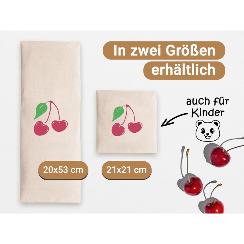 Zollner24 Cherry stone cushion approx. 20 x 53 cm, removable