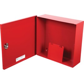 Safety Technology International, Inc. EM1212DOC, System Record Documents Enclosure, Metal, Thumb Lock, 12 in x 12 in,Red