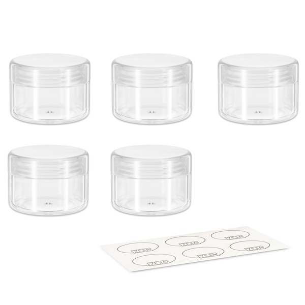 5 Gram Sample Pots, 5 Pcs Plastic Travel Pots for