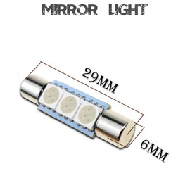 iBrightstar Newest 9-30V Super Bright 29mm 6614F 6612F LED Bulbs for Car Sun Interior Vanity Mirror Sun Visor Lights, Red