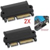 Unbranded 2PCS SFF-8482 SAS To SATA 22 Pin Angle 180
