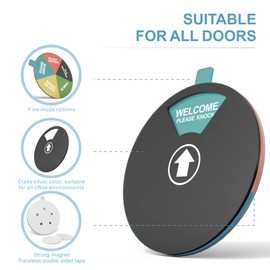 Office Door Sign, Please Do Not Disturb Sign, Please Knock Sign, Not In The Office Sign, Walk In And In A Meeting Sign, Perfect Partner for Home Office, Office and Cabin (Black)