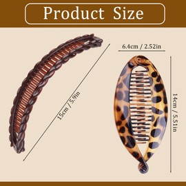 Pack of 6 Banana Clips, Banana Clip Hair, Thin Hair for Women, Long, Stylish Banana Hair Clip, Fishtail Hair Clip for Thick Hair, Elegant Hair Accessories