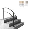 VEVOR Adjustable Metal Staircase Handrail for Outdoor Steps, 2-3 Steps