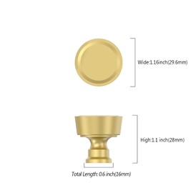 Asidrama 10 Pack Brushed Gold Kitchen Cabinet Knobs Cabinet Hardware Zinc Knobs for Dresser Drawers