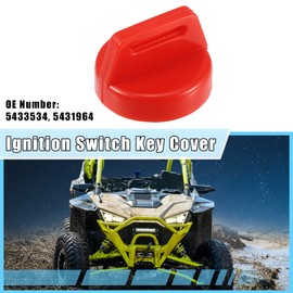 QUARKZMAN Ignition Switch Key Trailer Cover for Polaris RZR Red Pack of 2