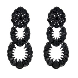 BiBeary Women's Pendant Earrings Hanging Flower Crystal Vintage Style Art Deco Prom Party Marquise, Crystal