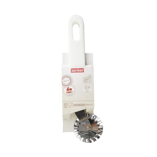 Zenker 42940 Teigrädchen 16,5cm aus PP/Edelstahl, weiß/Silber, 16,5 x 3,9
