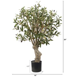 Nearly Natural 2ft. Olive Artificial Tree