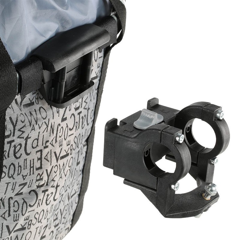 Redlution Bicycle Aluminum Alloy Frame Basket, Silver - Handlebar Mount,