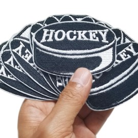 FSFYXHC - Juego de 12 parches de hockey sobre hielo, para el día del juego, deportes, parches bordados, parches para camionero, sombrero, sombrero, chamarra, jeans, manualidades, 2.6 x 1.6 pulgadas