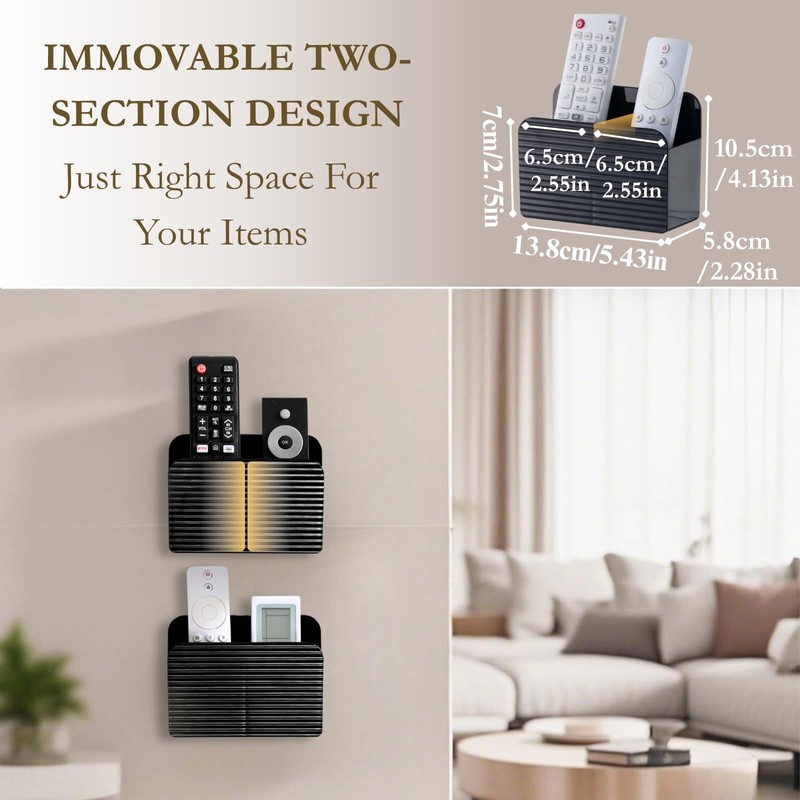 LINFIDITE Adhesive TV Remote Control Holder Wall Mount TV Remote