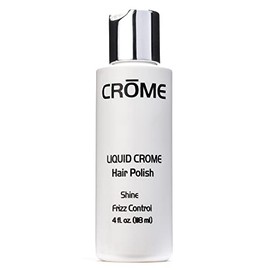 CROME Liquid Hair Polish Serum 4 oz for Taming and Styling Frizzy Curly Hair - Alcohol Free Moisturizer with Heat and Humidity Protection - Adds Shine