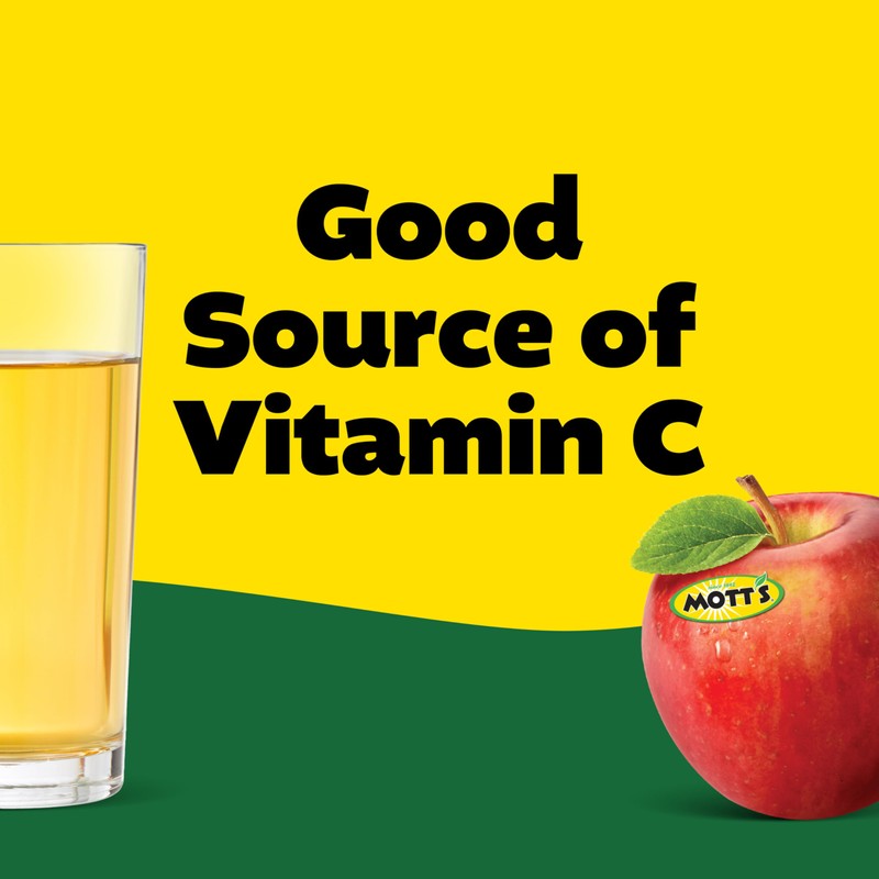 Mott's 100% Apple White Grape Juice, 8 Fl Oz Bottles,