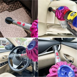 For Dyson Traceless Dust Brush Attachment & Premium Round Horsehair Vacuum Dusting Brush with Soft Bristle |Replacement Vacuum Attachments & Adapter Compatible with Dyson V7 V8 V10 V11 V15