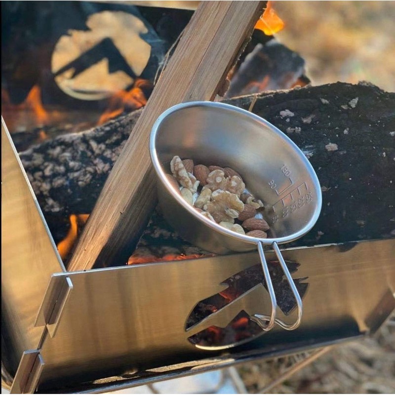CAMPINGMOON 2pcs/4pcs Set Stainless Steel Camping Sierra Cup 310ml (4pcs