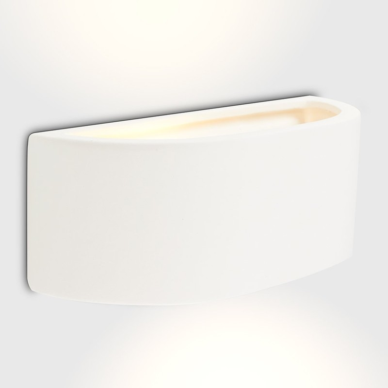 MiniSun | Modern Planter Style White Ceramic Wall Lights |