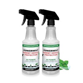 Powermint 16 Oz Peppermint Oil Rodent Vehicle Protection Spray 2-Pack - for Vehicle Engines and Interiors - Cars, Trucks, RVs, and Boats