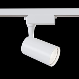 Maytoni Vuoro LED Spotlight for Rail Systems, 1-Phase Track Lighting, White, 355 Degree Adjustable, Aluminium, 3000K, 450lm, 6w