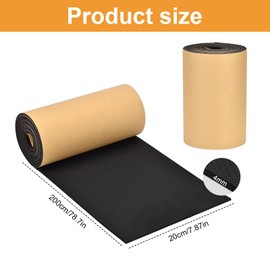2 Garagen Wandschutz, 2 m x 20 cm x 4 mm Wandschutz Garage Selbstklebend, für Auto Türkantenschutz, die Garagenwand, Garagen Wandschutz Wandpolsterung, Schwarz