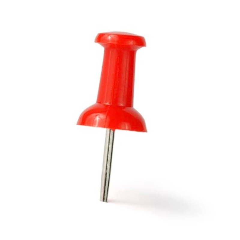 NEDBLUE Red Push Pins - 120 Drawing Pins with Storage