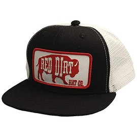 Red Dirt Hat Company Youth Adjustable Snapback Hats (Black - Buffalo)